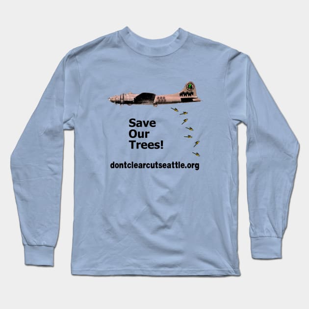 bombing chainsaws Long Sleeve T-Shirt by SeattleTrees